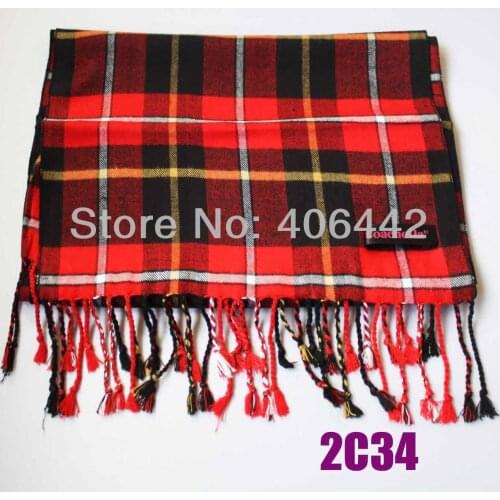 COACHELLA Reds Checked Plaid Grids Long Scarf With Long Fringe Viscose Soft winter Scarf men/women Fashion Scarves