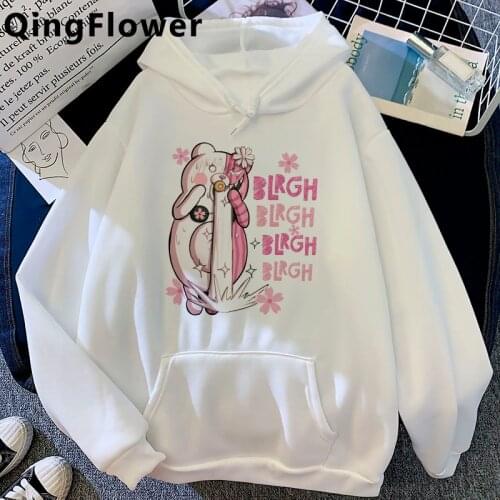 Danganronpa Monokuma Mikan Tsumiki hoodies men grunge graphic plus size Oversized male clothing Ulzzang hip hop