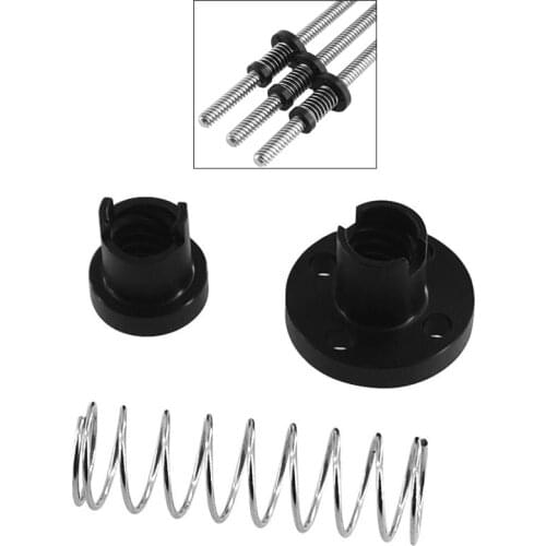 3D Printer T8 POM Anti Backlash Nuts For Lead 8mm Acme Threaded Rod Eliminate the gap Spring DIY CNC Accessories