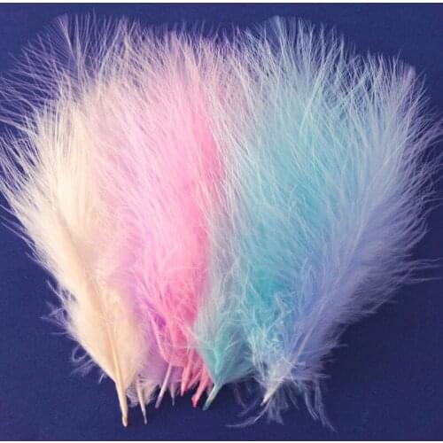 20/50cps 6-12cm Colored Natural Turkey Marabou Feather Fluffy Plume Wedding Dress Party DIY Jewelry Decor Handcraft Feathers