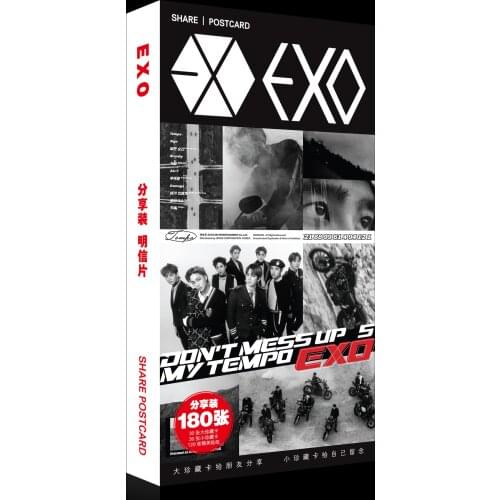 Kpop EXO Sehun Chanyeol Xiumin Baekhyun D.O. KAI Chen Lay Suho Fanart Postcard Post Cards Sticker Artbook Gift Cosplay Book Set