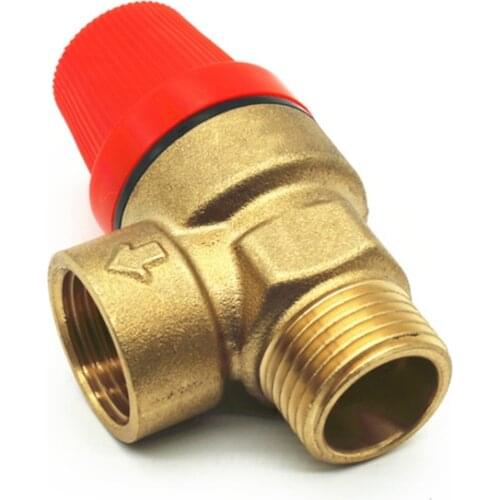 1/2" BSP Male To Female Thread Brass Safety Release Valve Pressure Drain Relief Valve For Solar Water Heater
