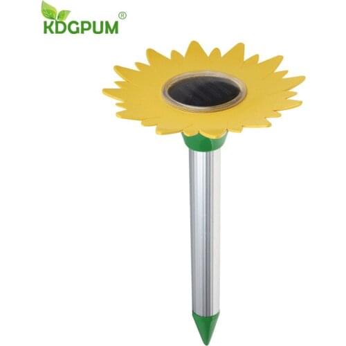 Solar Power Pest Repeller Electronic Sun Flower Ultrasonic Repeller Snake Garden Lawn Outdoor Insect Repellent Pest Control