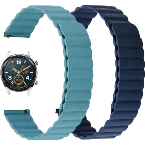 For HUAWEI WATCH 3 3Pro Band Magnetic Buckle Bracele for Huwei GT 2 42/46mm GT2 Pro Leather Loop Wrist Strap Watchband 20/22mm