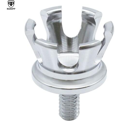 ROAOPP Imperial Style Motorcycle Crown Seat Bolt Tab Screw Nuts Mount Knob Cover for Harley Sportster Dyna Fatboy Road King