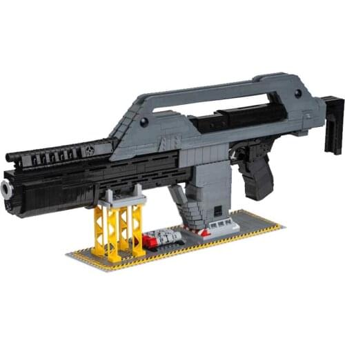 Movie Series Sci-fi Pistol Model Moc Building Block Foreigner M41A Pulse Rifle 1 Puzzle Toy Gift Battlefield Weapon Pistol