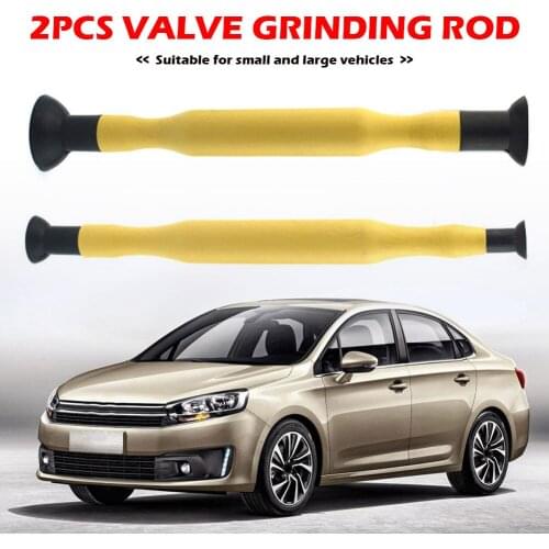 2pcs/set Valve Grinding Stick Lapping Tool Plastic Shaft Double Ended Suction Cup Valve Lapper for Car Motorcycle Plastic+Rubber