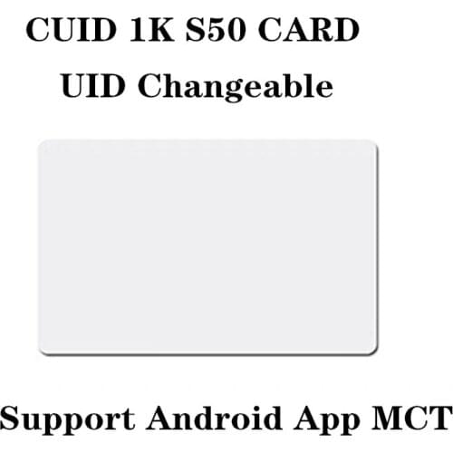CUID UID changeable nfc card block 0 mutable writeable for s50 13.56Mhz nfc chinese magic card Support Android App MCT