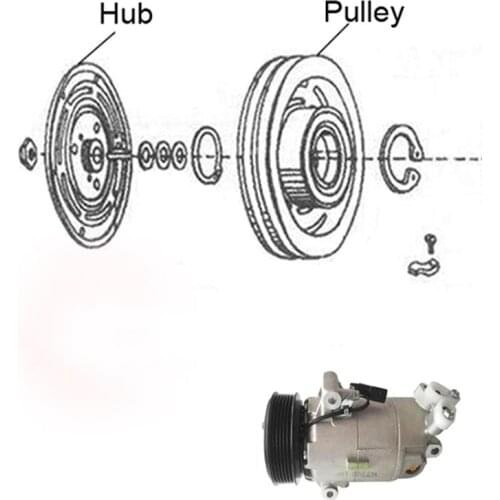 For AC Compressor Clutch Pulley hub For Renault Espace Laguna For Nissan Dualis 2.0 For Qashqai 1.6 92600BR00A 92600JE00A