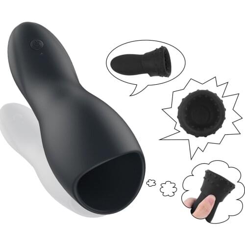 Penis Vibrator Delay Ejaculation Glans Trainer Male Masturbation Vibrator Oral Sex Penis Stimulate Massager Orgasm Adult Sex Toy