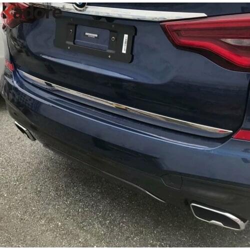 Rear Trunk Cover Trim For BMW X3 2018 2019 ABS Chrome Car Decoration Tailgate Frame Garnish Strip Car Styling Accessories