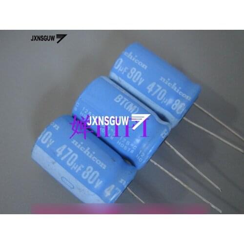 10PCS NICHICON BT 80V470UF 16X25MM 470UF 80V original audio Aluminum electrolytic capacitor 125 degrees 470uF/80V