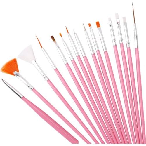 DIY Sugar Craft Tool Icing Pastry Brushes Fondant Cake Painting Brush Nail Art Brush Pen 15Pcs/set Cake Decorating Tools