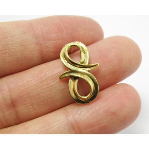 Brass stud earrings 20.2x13.1mm Infinity brass earrings post earlobe findings R898