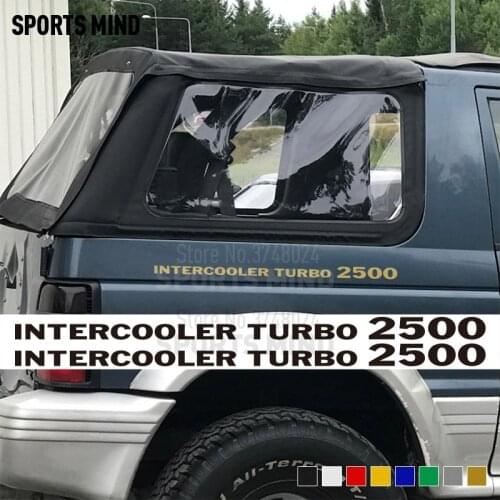 3 Pairs Intercooler Turbo 2500 Vinyl Car Styling For Mitsubishi Delica L300 Pajero Shogun Accessories Sticker Decal Automobiles