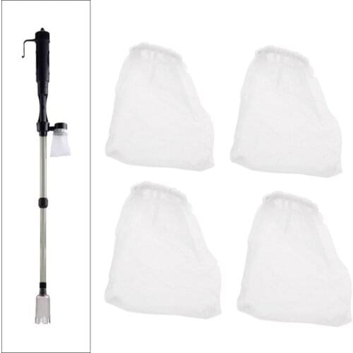 4Pcs Replacement Filter Bags For Aquarium Battery Powered Gravel Cleaner