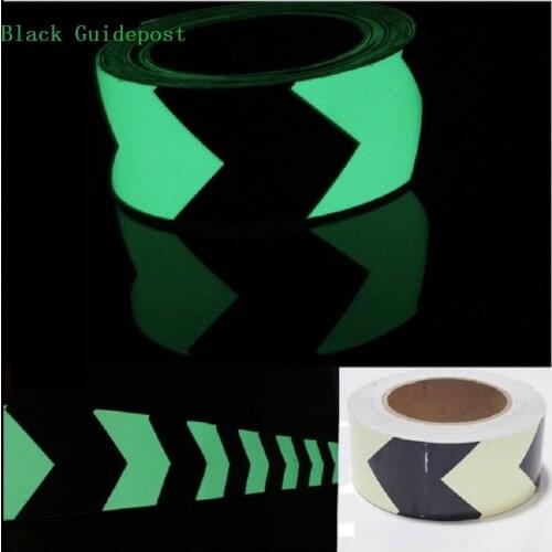 5cm*5M Road Traffic Guidepost Sign Storage Light Luminescent Film Glowing In The Dark Warning Stage Luminous Self-adhesive Tape