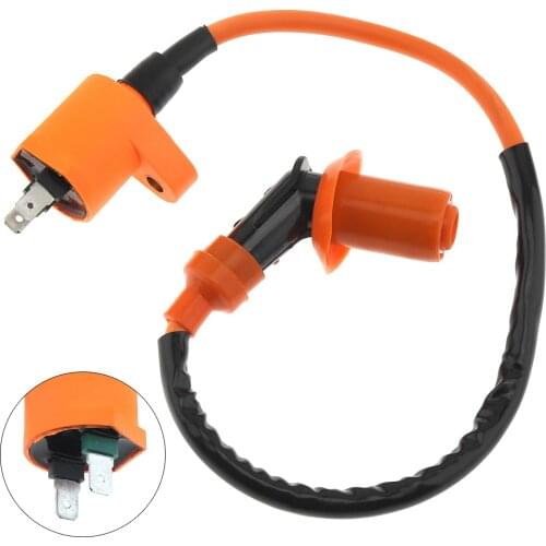 50CM High Voltage Orange Motorclycle UPGRADE IGNITION COIL for Scooter ATV Haomai Gwangyang Motorcycle /GY6 /50CC /125CC /150CC