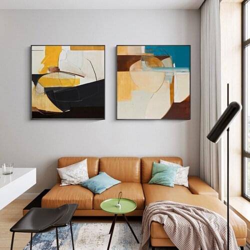 Abstract Beige Marble Geometric Graphics Canvas Paintings Poster Print Wall Art Giclee Artwork for Wall Living Room Home Decor