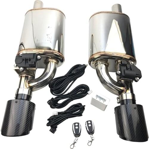 Car exhaust muffler for BMW E90 E46 304 stainless steel electric remote control switch deep sound exhaust pipe + double tail