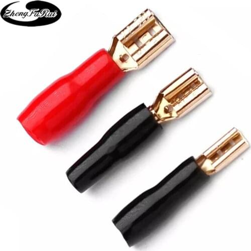 Car audio wire horn terminal terminal horn plug modified non-destructive horn pure copper gold-plated wire