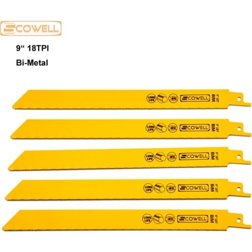 40% OFF 9" Bi-metal Reciprocation Saw Blades 18TPI Fit for metal cutting Free Shipping Sabre Saw Blades (jigsaw blades)