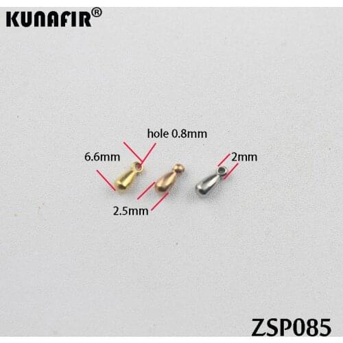 Tail chain tags water droplets stainless steel tab necklace tags labels bracelet pendant jewelry part (ZX085)ZSP085