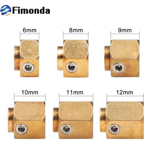 TRX4 4pcs 6/8/9/10/11/12mm Heavier Brass 12mm Wheel Hex Wheel Hub Extended Adapter for 1/10 RC Crawler Car Traxxas TRX-4