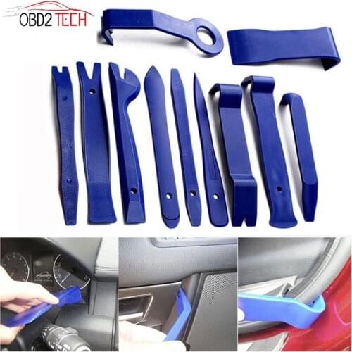 11Pcs/set Audio Hand Repair Tool Removal Tool Buckle Screwdriver Blue Door Panel Removal Tools Seesaw Kit For Cars Upholstery A3