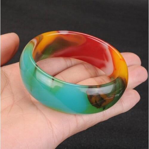 Fine jewelry Asia Natural colorful Jade Bangle Bracelet Fashion Temperament Jewelry Gems Accessories Gifts Wholesale