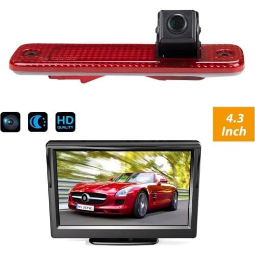 HD 3rd Brake Light Camera +4.3'' Monitor for Ford Transit Rear door Transporter Van 3/Transit MK7 Tourneo/Furgon MK4 2006-2014