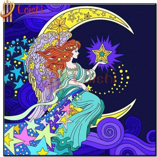 Pictures 5d Cartoon moon diamond painting princess full novelty 2021 mosaic stitch cross art diamond embroidery icons new hot