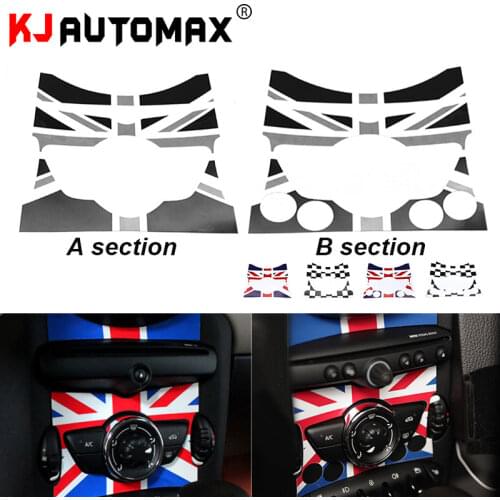 KJAUTOMAX Center Console Sticker For Mini Cooper R55 R56 R57 R58 R59 R60 F54 F55 F56 Car Styling Accessories