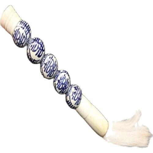 Chinese old Calligraphy and painting articles collection of Blue and white porcelain beads big Chinese brush