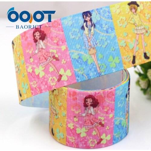 1-1/2'' 38MM cartoon Printed grosgrain ribbon, DIY handmade Hair accessories Material wedding gift wrap party 184236
