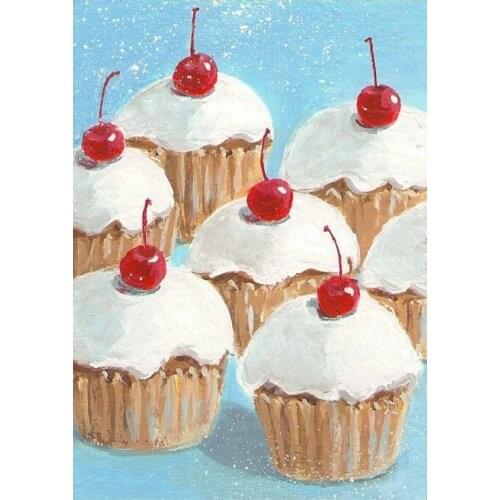 Ice Cream Picture Diamond Embroidery Diy Round Drill Rhinestone Diamond Painting Pasted Crafts Needlework Home Decoration