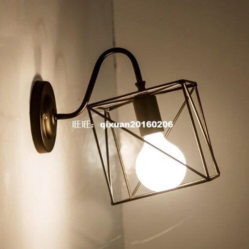 Nordic modern simple creative personality bed head wall lamp coffee shop bar clothing shop wall lamp ornaments iron Wall Lamp