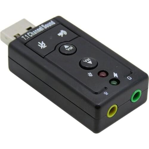 Portable Audio Adapter Usb 7.1 Channel Esternal 3D usb sound card audio interface soundcard Adattatore Pc Notebook Card Adapters