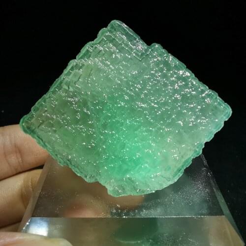Natural green blue fluorite mineral original stone teaching specimen healing energy QUARTZ GEM home decoration (send base)