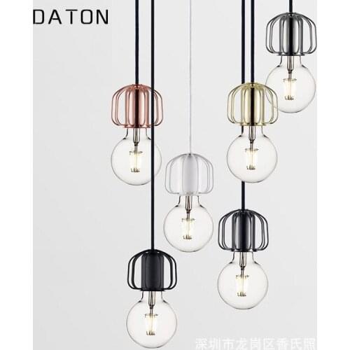 Nordic glass ball black pendant lamp led wall moon lamp hanging lamp hanglampen avizeler ventilador de techo