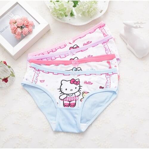 4Pcs/lot Cotton Cartoon Kids Girls Underwear Breathable Baby Childrens Clothes Underpants Boy Girls Briefs 2-11Y Clothes