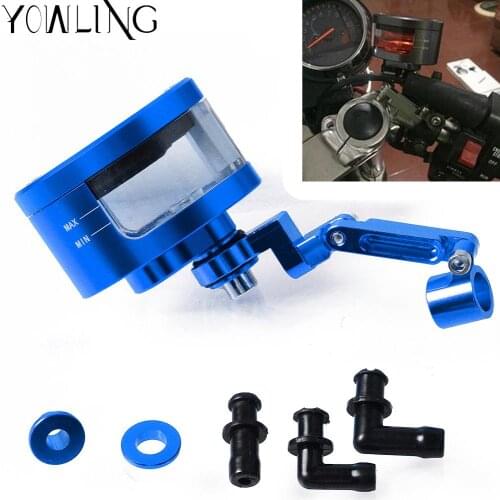 Universal Motorcycle Brake Fluid Reservoir Oil Tank with mounting kit For Yamaha FZ1 FZ6 FZ-07 FZ8 FZ-09 FZ-10 FZS1000 FAZER