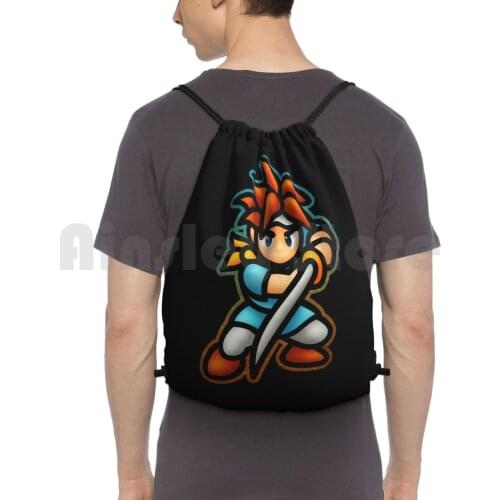 Chrono Backpack Drawstring Bags Gym Bag Waterproof Chrono Trigger Crono Rpg Video Games Snes Gaming Retrogaming