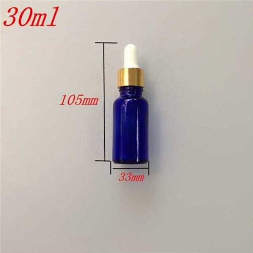 10 pcs 33x105 mm Plastic Head Dropper Dark Blue Bottles DIY 30 ml Empty Essential Oil Glass Bottles Perfume Vials