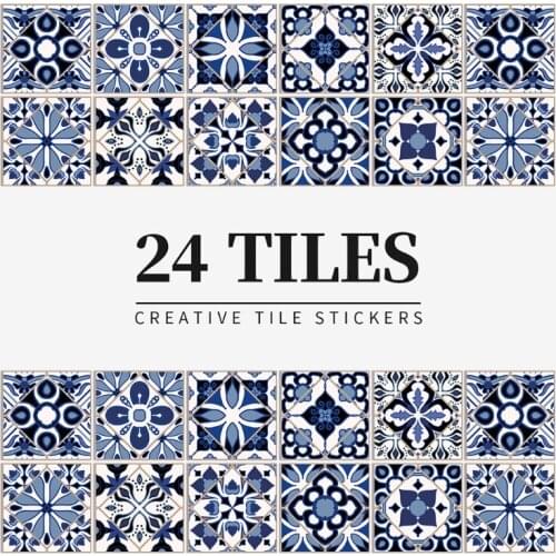 10pcs Backsplash Tile Stickers Peel Stick Floor Stair Decals Waterproof Removable Wall Murals for Bathroom Kitchen Easy to Apply