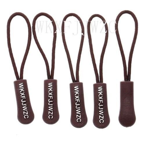 20pcs Coffee Zipper Pulls Strong Nylon Cord Non-slip with Rubber Gripper Pull To Fit Any Zipper Materials-Zipper Fixer