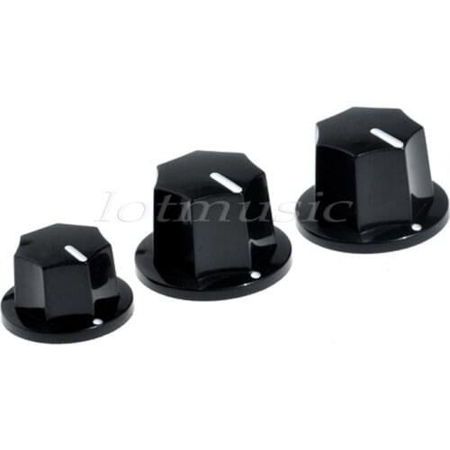 3Pcs Guitar Control Knobs for Fender Jazz Bass Replacement Parts