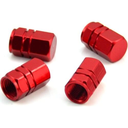 4Pcs Auto Truck Bicycle Motorcycle Hex Tire Valve Stem Caps Car Aluminum Wheel Tire Valve Caps Car-styling Parts Accessories