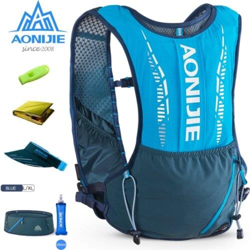 AONIJIE C9102W8101 Ultra Vest 5L Hydration Backpack Pack Bag Soft Water Bladder Flask Set For Hiking Trail Running Marathon Race