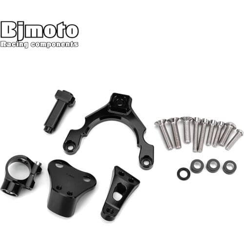 BJMOTO Motorcycle Steer Support Z 900 Steering Stabilizem Motocross Damper Bracket Mount kit for KAWASAKI Z900 2017-2019